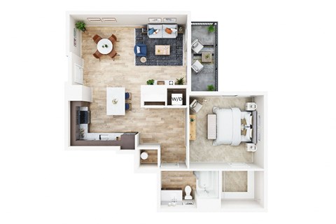 bedroom floor plan an in 1 bed 1 bath